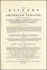 book image of James Adair's The History of the American Indian